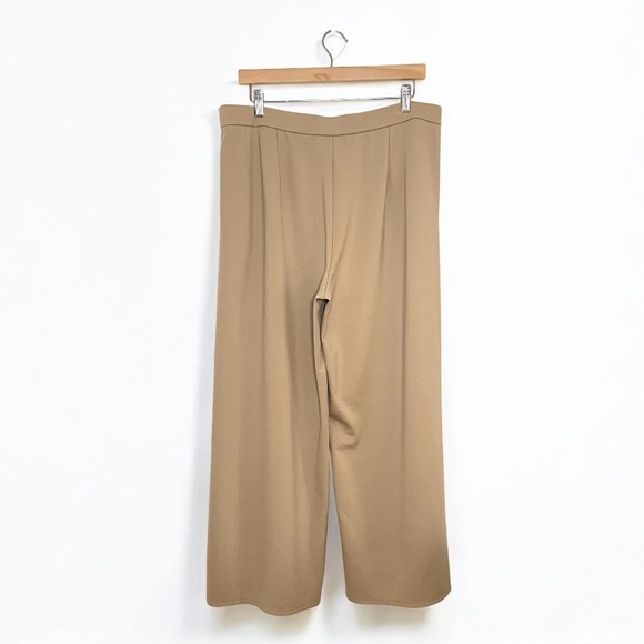 Eileen Fisher Wide Leg Ponte Pant Ankle Crop Pull On Biscuit Large / X-Large - Picture 4 of 16